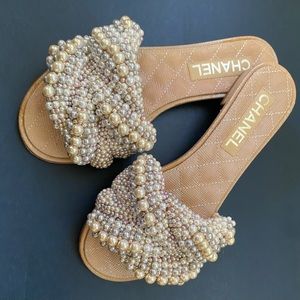 Chanel Pearl Mules